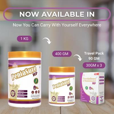 PentaSure HP 100% Whey Protein Powder- Banana & Vanilla Flavour 400 g - Whey Proteins