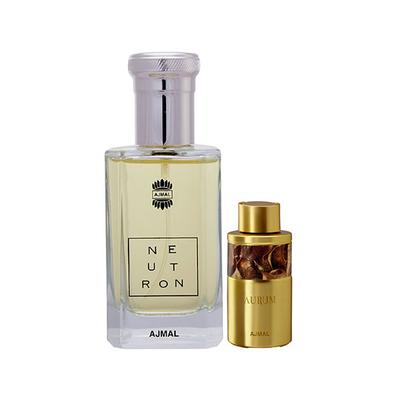 Ajmal Neutron EDP Citrus Fruity Perfume And Aurum Concentrated Perfume Oil Fruity Floral 110 ml - Perfumes (Edt/Edp)