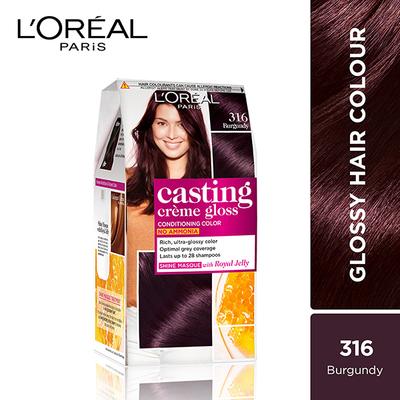 L'Oreal Paris Casting Creme Gloss Hair Color, 316 Burgundy 163.6 Gm - Crème