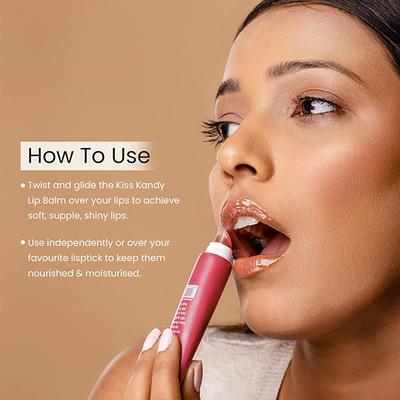 Swiss Beauty Kiss Kandy Lip Balm With Olive Oil, Shade - Pomegranate 10 ml - Lip Balms