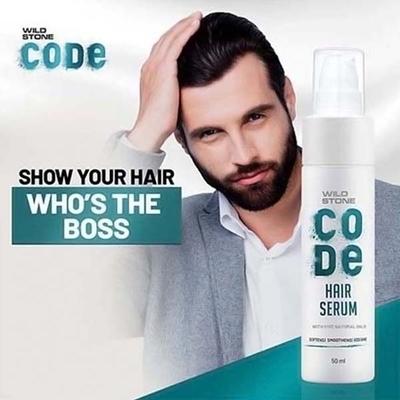 Wild Stone Code Non Sticky Hair Serum for Men 50 ml - Hair Serums