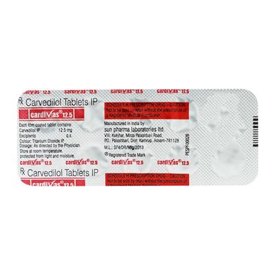 Cardivas 12.5mg Tablet 10'S - Hypertension-Bet