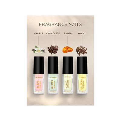 La French Coral, Blaze, Illusion & Hunter Perfume Gift Set For Men & Women, 15ml Each 4's - Perfumes (Edt/Edp)