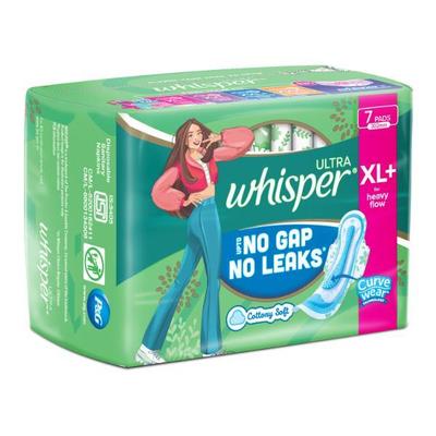 Whisper Ultra Clean (XL Plus) Sanitary Pad 7's - Sanitary Napkins