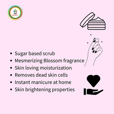 Bloomsberry Minute Manicure Hand Scrub - Blossom Sugar 150 gm - Hand Creams