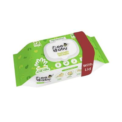 Beebaby Fresh Baby Wet Wipes with Plastic Lid Vitamin E of 72 Wipes each 1's - Cotton Buds & Balls