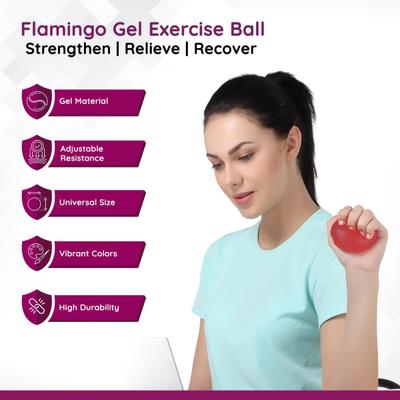 Flamingo Gel Exercise Ball - Blue (OC - 2138) (Universal) 1's - Supports And Braces