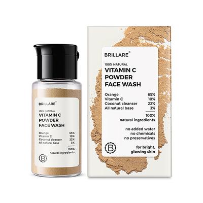 Brillare Vitamin C Powder Face Wash For Glowing, Bright Looking Skin 15 gm - Face Wash & Cleansers