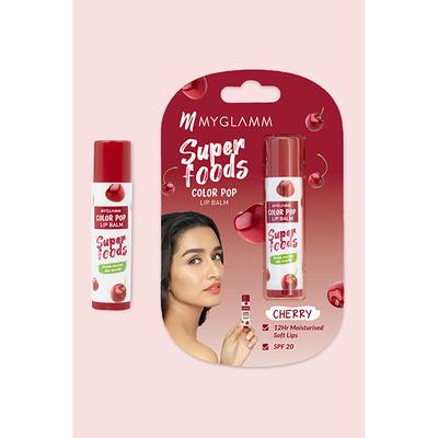Myglamm Color Pop Lip Balm-Cherry 4.6gm - Lip Balms