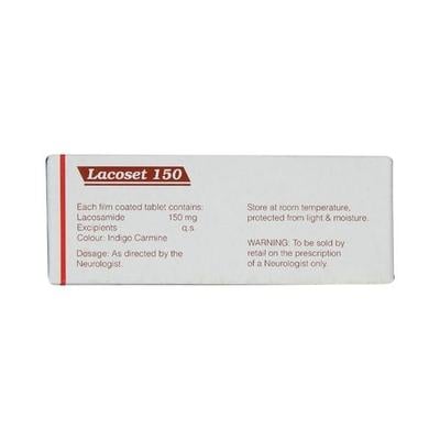 Lacoset 150mg Tablet 10'S - Epilepsy/Convulsion-Ant