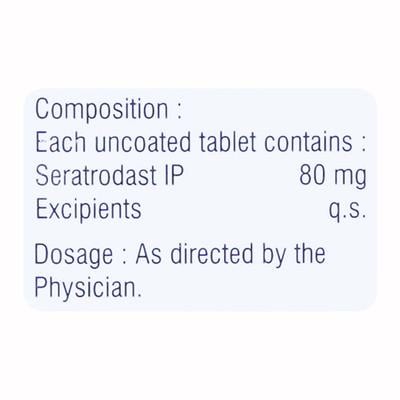 Seretra 80mg Tablet 10'S - Asthma/COPD-Ast