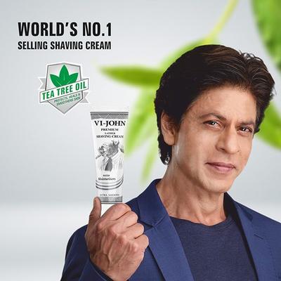 VI-John Premium Lather Shaving Cream with Moisturizers for Extra Smooth Shave 91 gm - Shaving Creams