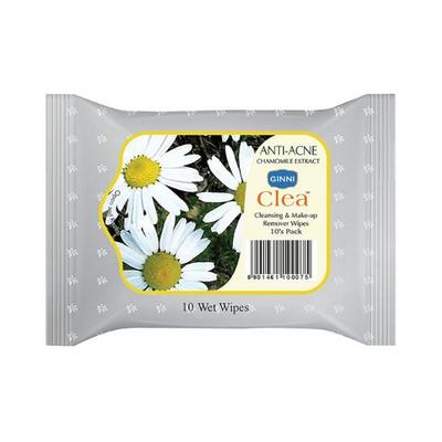 GINNI Cleansing & Makeup Remover Wet Wipes (Antiacne) (10's Wipes/Pack) 1's - Make Up Removers