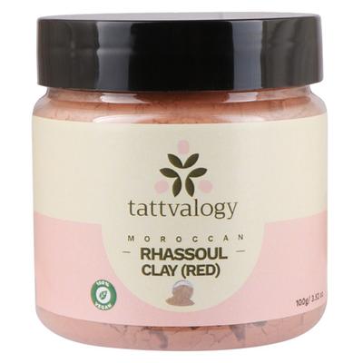 Tattvalogy Moroccan Rhassoul Clay (Red) 100 gm - Masks & Peels