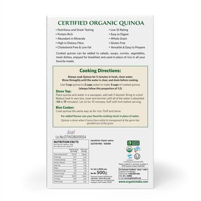 Organic India Quinoa Seeds 500 gm - Nutritional Bars