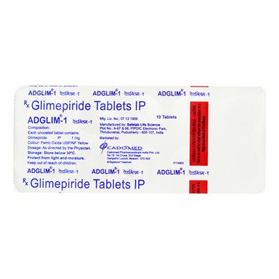 Adglim 1mg Tablet 10'S - Diabetes-Ant