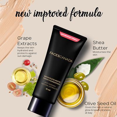 Faces Canada Weightless Matte Finish Foundation - Natural 15ml - Foundation