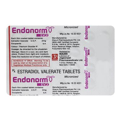 Endonorm EV 2mg Tablet 28'S - Hormonal Therapy-Oes