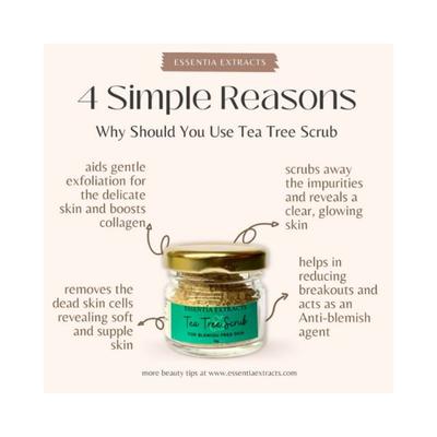 Essentia ExtractsTea Tree Face & Body Exfoliating Scrub 15 gm - Scrubs & Exfoliants