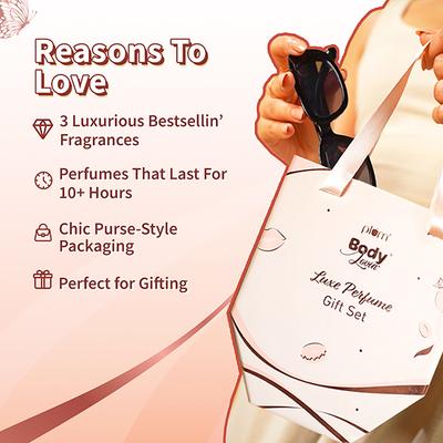 Plum BodyLovin' Luxe Perfumes Gift Set- 3 x 15ml Long Lasting Fragrances 3's - Women Perfumes (Edt/Edp)