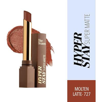 Blue Heaven Hyperstay Super Matte Lipstick Molten Latte 727 2.2 gm - Lipsticks