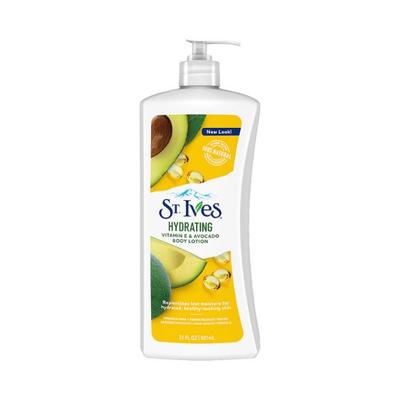 St. Ives Hydrating Vitamin E & Avocado Body Lotion 100% Natural Moisturizers 621 ml - Lotions & Creams