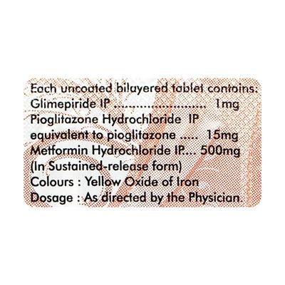 Tripride 1mg Tablet 15'S - Diabetes-Ant