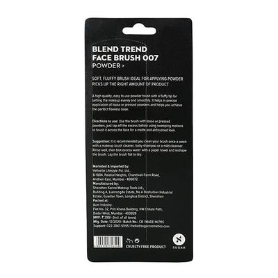SUGAR Cosmetics Blend Trend Face Brush - 007 Powder 56 gm - Hair Brushes