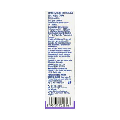 OTRIVIN ADVANCE 100md Nasal Spray 10g - Nasal Congestion-Nas
