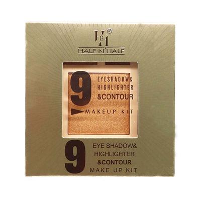 Half N Half 9 Eyeshadow & Highlighter & Contour Makeup Kit Multicolour Palette 02 18 gm - Face Palettes