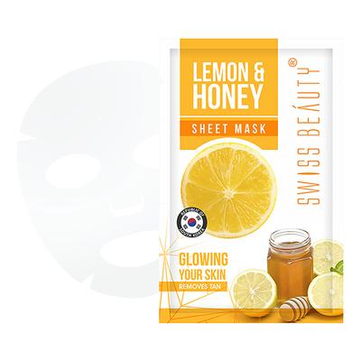 Swiss Beauty Lemon & Honey Sheet Mask - (Lemon & Honey) 22 ml - Masks & Peels