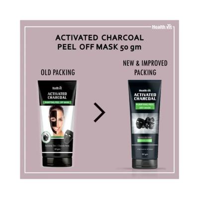 Healthvit Activated Charcoal Purifying Peel off Mask 50 gm - General Health