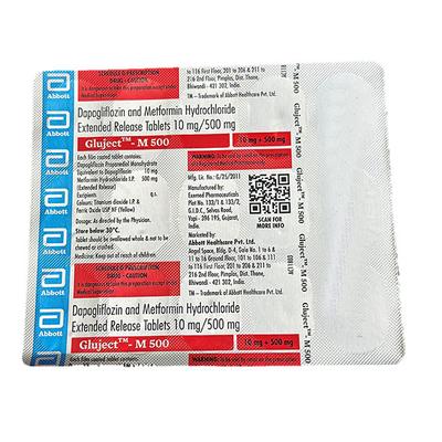 GLUJECT M 500 Tablet 15's - Diabetes-Ant