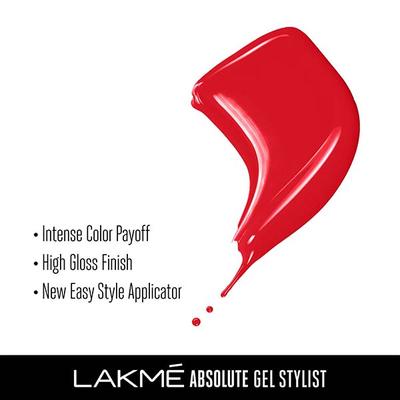 Lakme Absolute Gel Stylist Nail Color Tomato Tango 12 ml - Nail Care