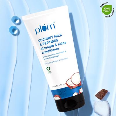 Plum Coconut Milk & Peptides Strength & Shine Conditioner 175 gm - Conditioners