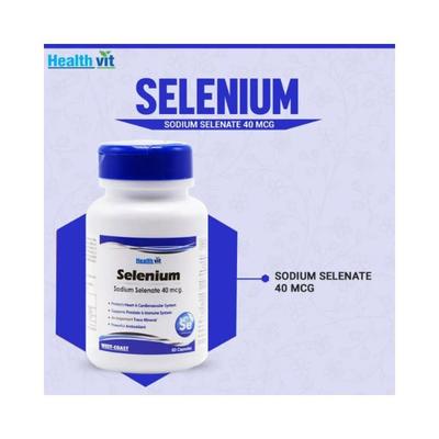Healthvit Selenium 40 mcg For Immune System Support-Capsules 60's - Herbal Dietary Supplement