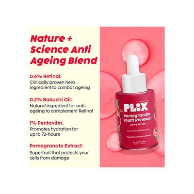 PLIX 0.6% Retinol Face Serum and 1.20% Retinol Night Cream with Bakuchi Oil - Anti Ageing, Reduces Fine Line & Wrinkles for Men & Women (30ml + 50gm) 1's - Face Gels