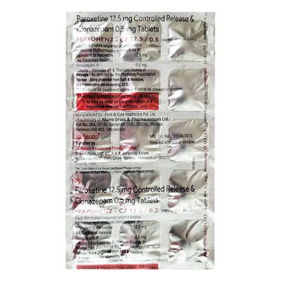 PRAXOHENZ CZ 12.5/0.5 Tablet 15's - Anxiety-Anx