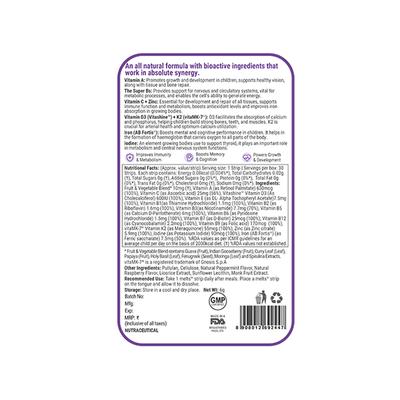 Wellbeing Nutrition Frozen Elsa and Anna Melts Kids Organic Multivitamin with Vitamin A B-Complex C D (30 Strips) - Multi-Vitamins