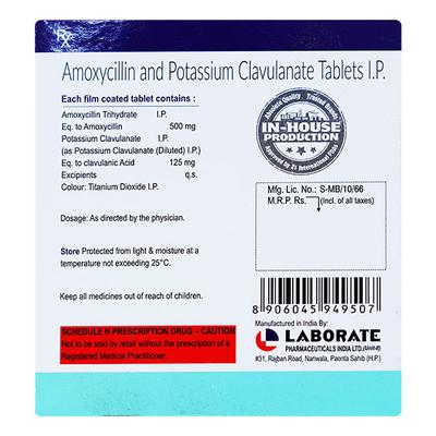 DOO CLAV 625mg Tablet 6's - Bacterial Infections-Pen