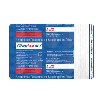 Troyace SP Tablet 10'S - Pain relief-Nsa