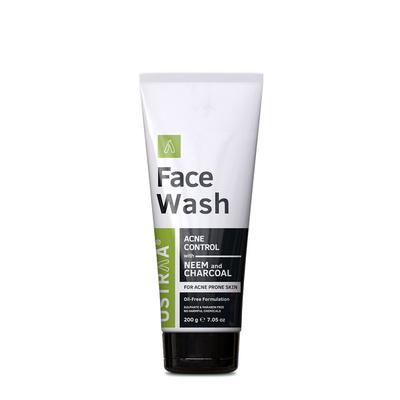 Ustraa Acne Control Face Wash - Neem & Charcoal for Acne Prone Skin 200gm - Face Wash & Cleansers