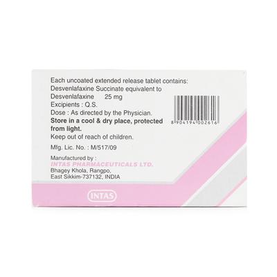 Ventab Dxt 25mg Tablet 10'S - Depression-Ant