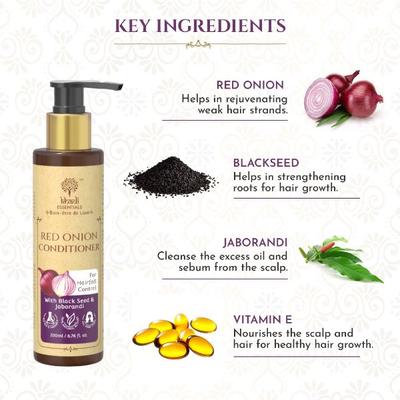 Khadi Essentials Black Seed Red Onion Hair Conditioner for Hair fall Control Growth 200 ml - Conditioners