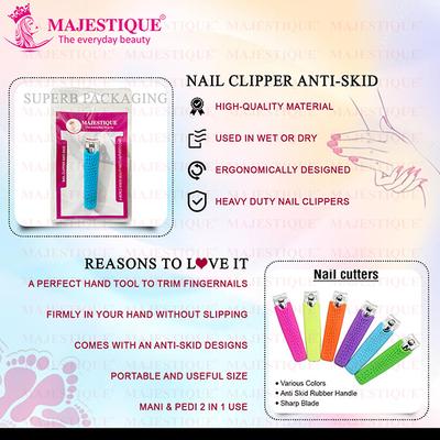 Majestique Nail Clipper Anti Skid Sharp Fingernail Clipper 1's - Manicure & Pedicure Kits