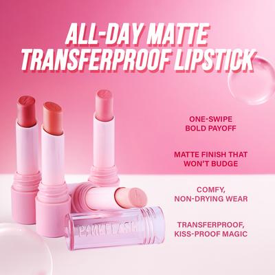 Pinkflash Lasting Matte Lipstick-Nu01 Cute Rose 2.8 gm - Lipsticks