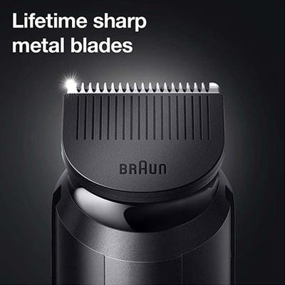 Braun Beard Trimmer 5, BT5360, Beard Trimmer for Men from Gillette, Hair Clipper, Lifetime Sharp Blades, 39 Length Settings Space Grey 450 gm - Trimmers