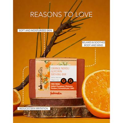 Fabessentials Orange Neroli Bathing Bar 100 gm - Soaps
