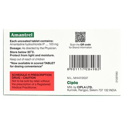 Amantrel 100Mg Tablet 15's - Parkinsonism-Apd
