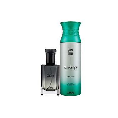 Ajmal Carbon EDP Citrus Spicy Perfume And Raindrops Femme Deodorant Floral Chypre Fragrance 300 ml - Perfumes (Edt/Edp)